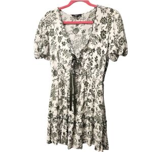 Trixxi Green Floral Mini Dress